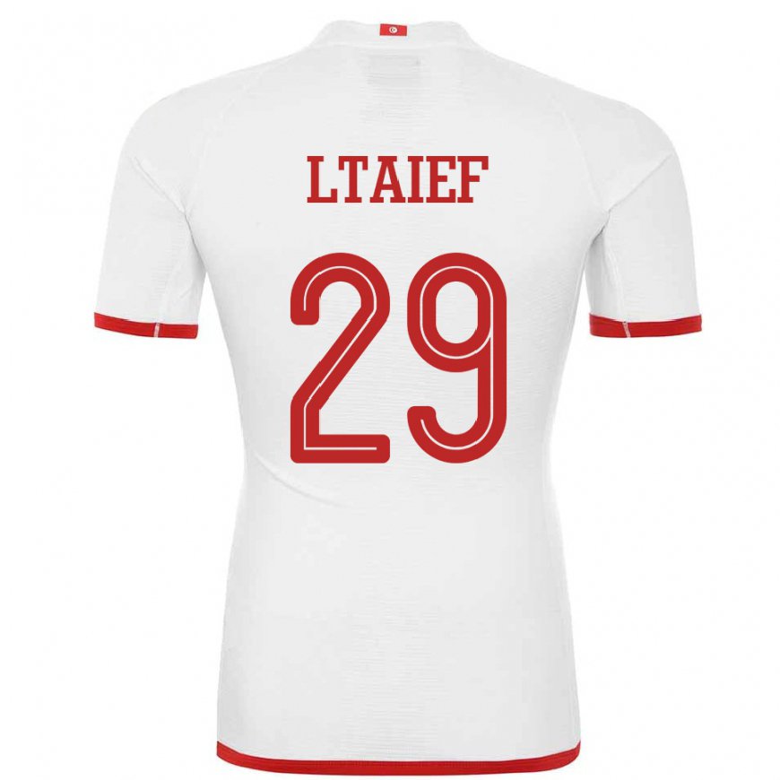 Kandiny Donna Maglia Tunisia Sayfallah Ltaief #29 Bianco Kit Gara Away 22-24 Maglietta