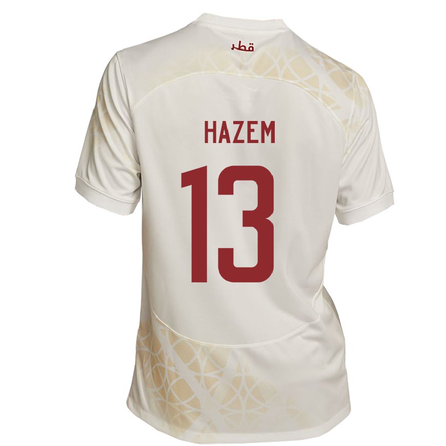 Kandiny Damen Katarische Hazem Shehata #13 Goldbeige Auswärtstrikot Trikot 22-24 T-shirt Österreich