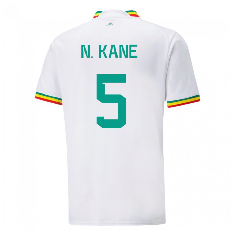 Kandiny Kinderen Senegalees Ndeye Ndiaye Kane #5 Wit Thuisshirt Thuistenue 22-24 T-shirt