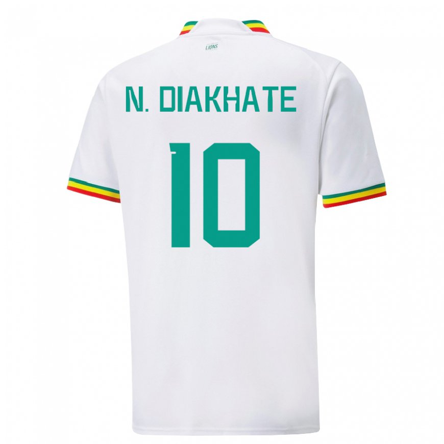 Kandiny Bambino Maglia Senegal Ndeye Awa Diakhate #10 Bianco Kit Gara Home 22-24 Maglietta