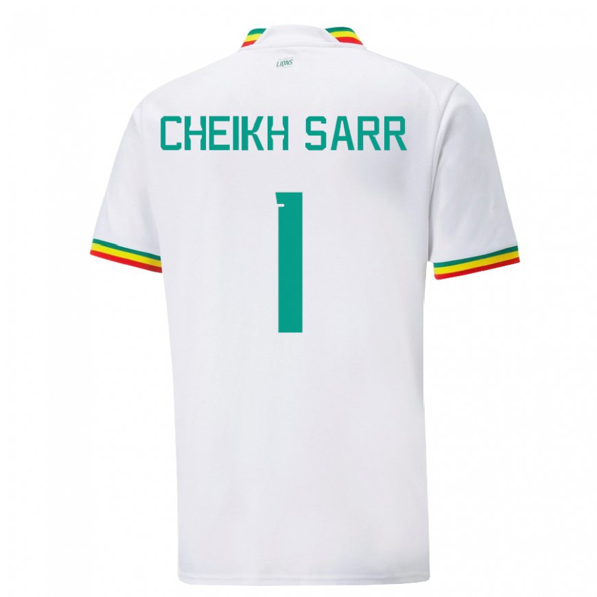 Kandiny Bambino Maglia Senegal Cheikh Sarr #1 Bianco Kit Gara Home 22-24 Maglietta