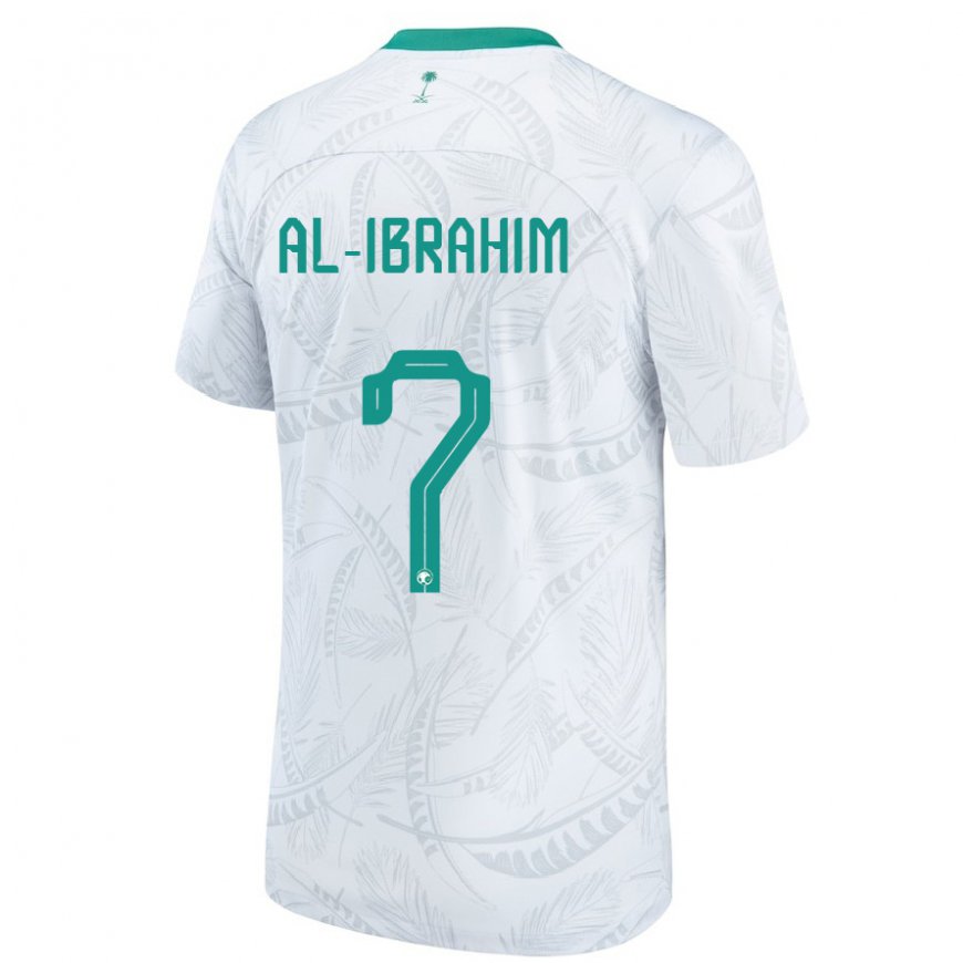 Kandiny Kinder Saudi-arabische Noura Al Ibrahim #7 Weiß Heimtrikot Trikot 22-24 T-shirt Österreich