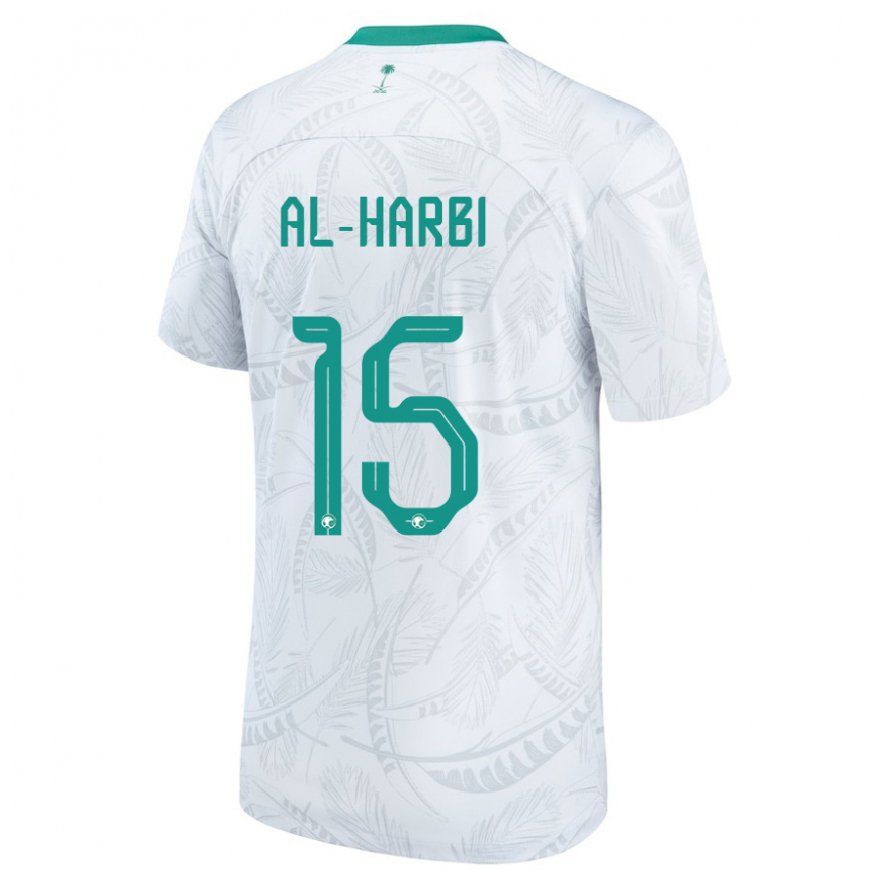 Kandiny Kinderen Saoedi-arabisch Mashael Al Harbi #15 Wit Thuisshirt Thuistenue 22-24 T-shirt België