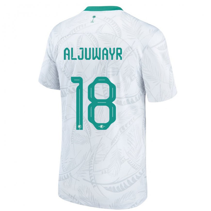 Kandiny Bambino Maglia Arabia Saudita Musab Aljuwayr #18 Bianco Kit Gara Home 22-24 Maglietta