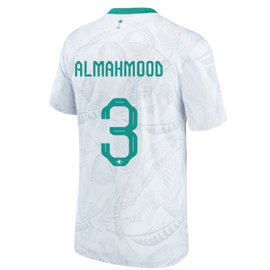 Kandiny Kinderen Saoedi-arabisch Mohammed Almahmood #3 Wit Thuisshirt Thuistenue 22-24 T-shirt België