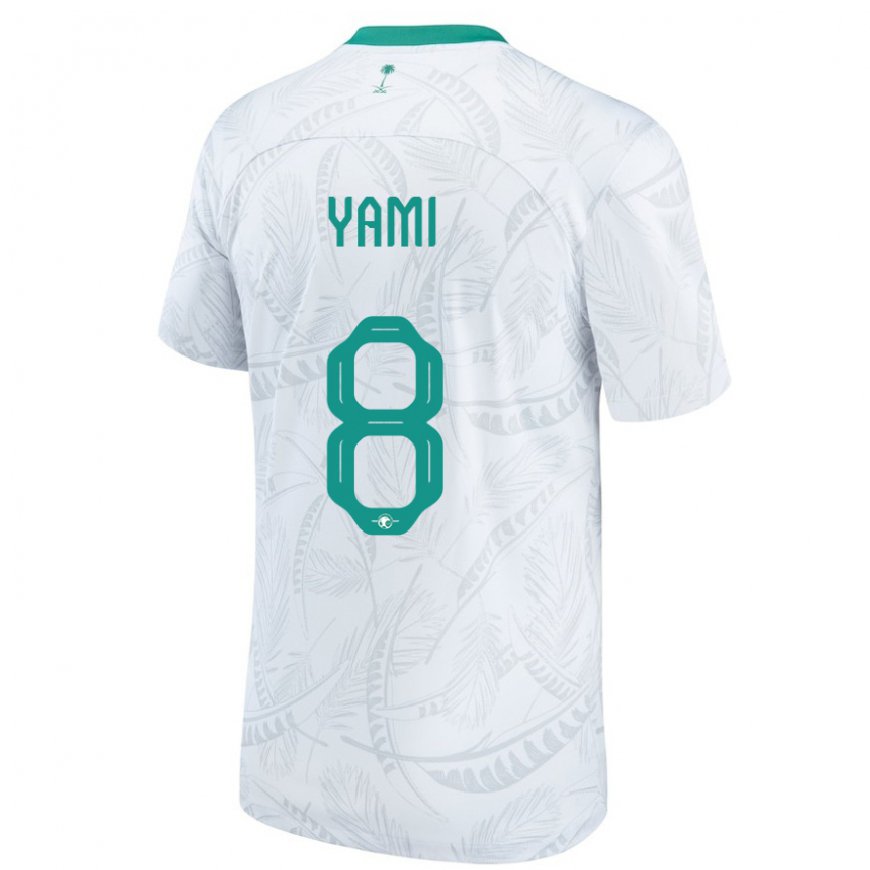 Kandiny Kinder Saudi-arabische Riyadh Yami #8 Weiß Heimtrikot Trikot 22-24 T-shirt Österreich