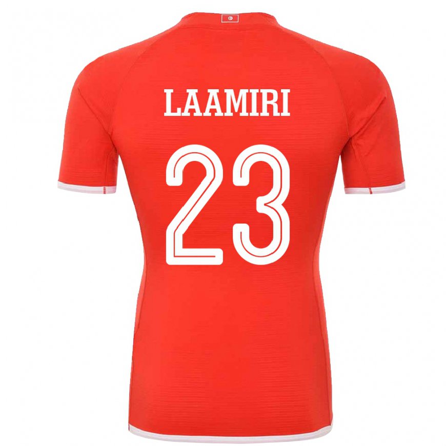 Kandiny Bambino Maglia Tunisia Soumaya Laamiri #23 Rosso Kit Gara Home 22-24 Maglietta