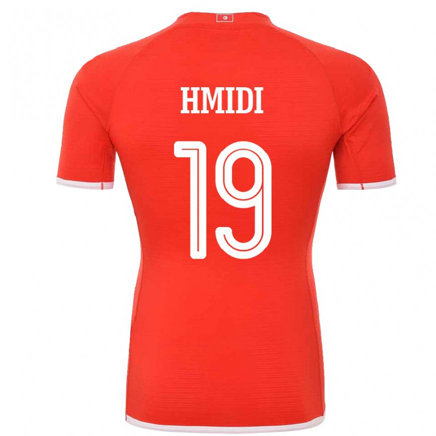 Kandiny Niño Camiseta Túnez Baraket Hmidi #19 Rojo 1ª Equipación 22-24 La Camisa México