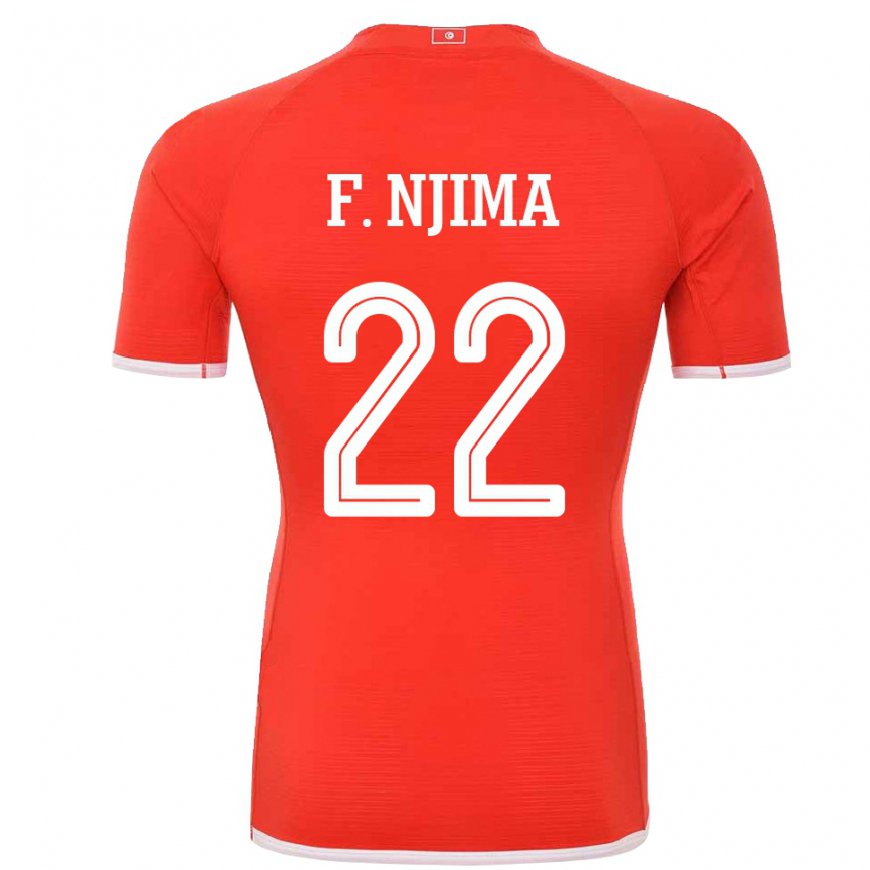 Kandiny Kinderen Tunesisch Firas Ben Njima #22 Rood Thuisshirt Thuistenue 22-24 T-shirt België