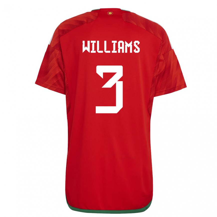 Kandiny Kinder Walisische Zac Williams #3 Rot Heimtrikot Trikot 22-24 T-shirt Österreich