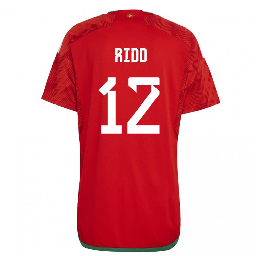 Kandiny Kinderen Welsh Lewis Ridd #12 Rood Thuisshirt Thuistenue 22-24 T-shirt