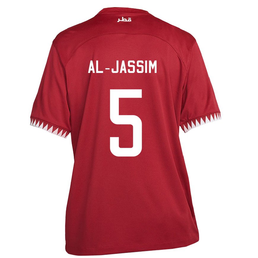 Kandiny Kinder Katarische Dana Al Jassim #5 Kastanienbraun Heimtrikot Trikot 22-24 T-shirt Österreich