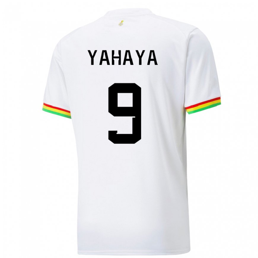 Kandiny Niño Camiseta Ghana Mohammed Yahaya #9 Blanco 1ª Equipación 22-24 La Camisa