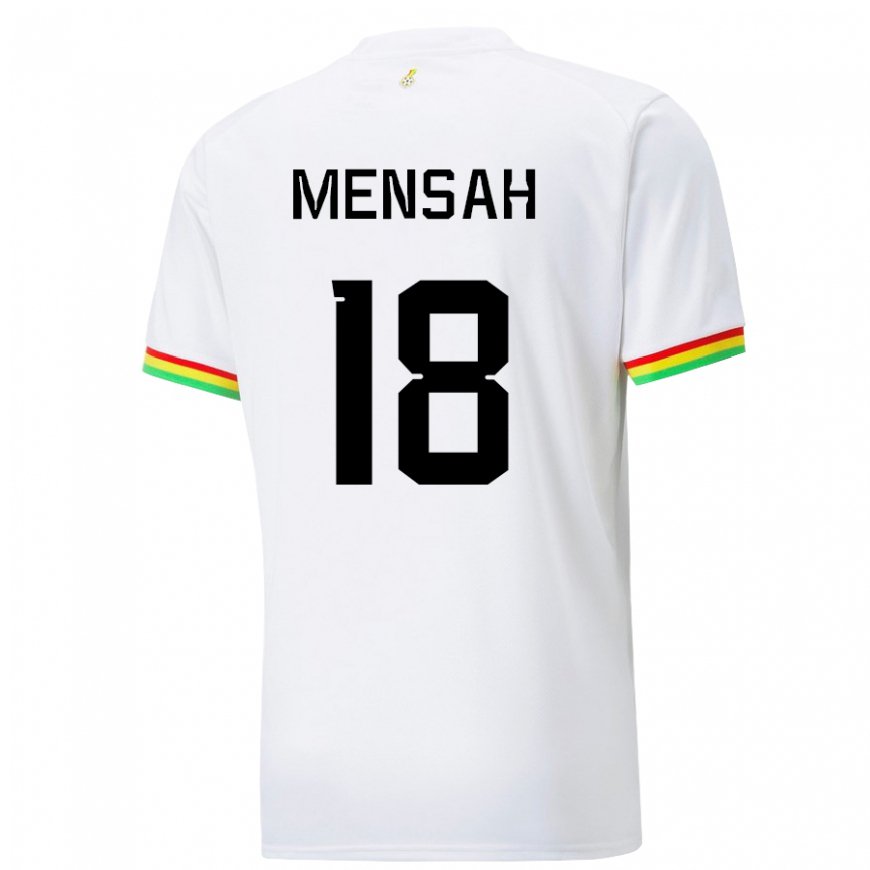 Kandiny Kinderen Ghanees Isaac Mensah #18 Wit Thuisshirt Thuistenue 22-24 T-shirt België