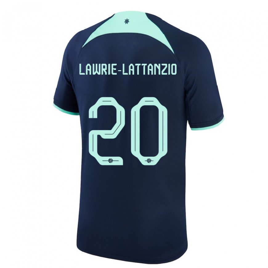 Kandiny Niño Camiseta Australia Luis Lawrie Lattanzio #20 Azul Oscuro 2ª Equipación 22-24 La Camisa