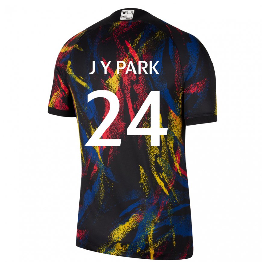 Kandiny Bambino Maglia Corea Del Sud Park Jun Yeong #24 Multicolore Kit Gara Away 22-24 Maglietta