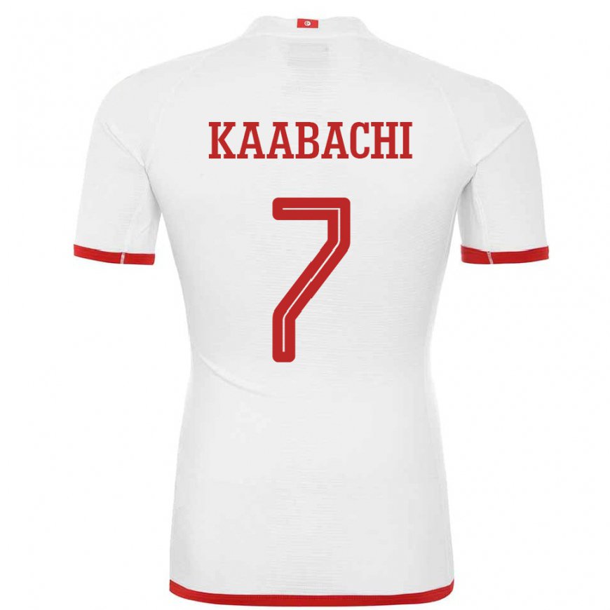 Kandiny Niño Camiseta Túnez Ella Kaabachi #7 Blanco 2ª Equipación 22-24 La Camisa México