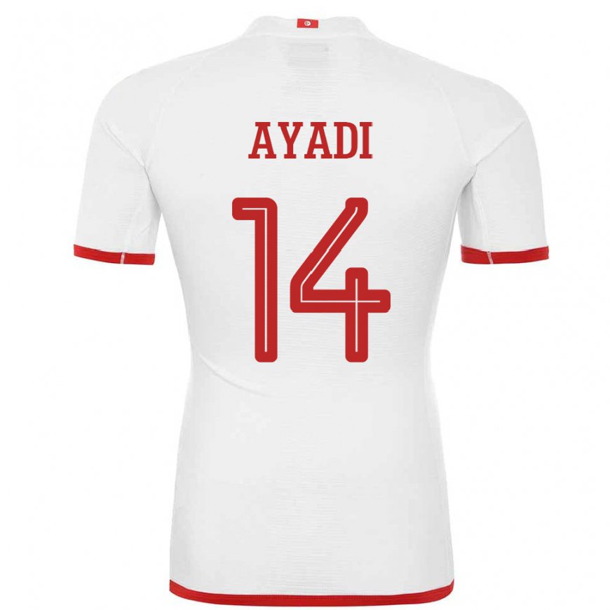 Kandiny Kinderen Tunesisch Ghada Ayadi #14 Wit Uitshirt Uittenue 22-24 T-shirt België