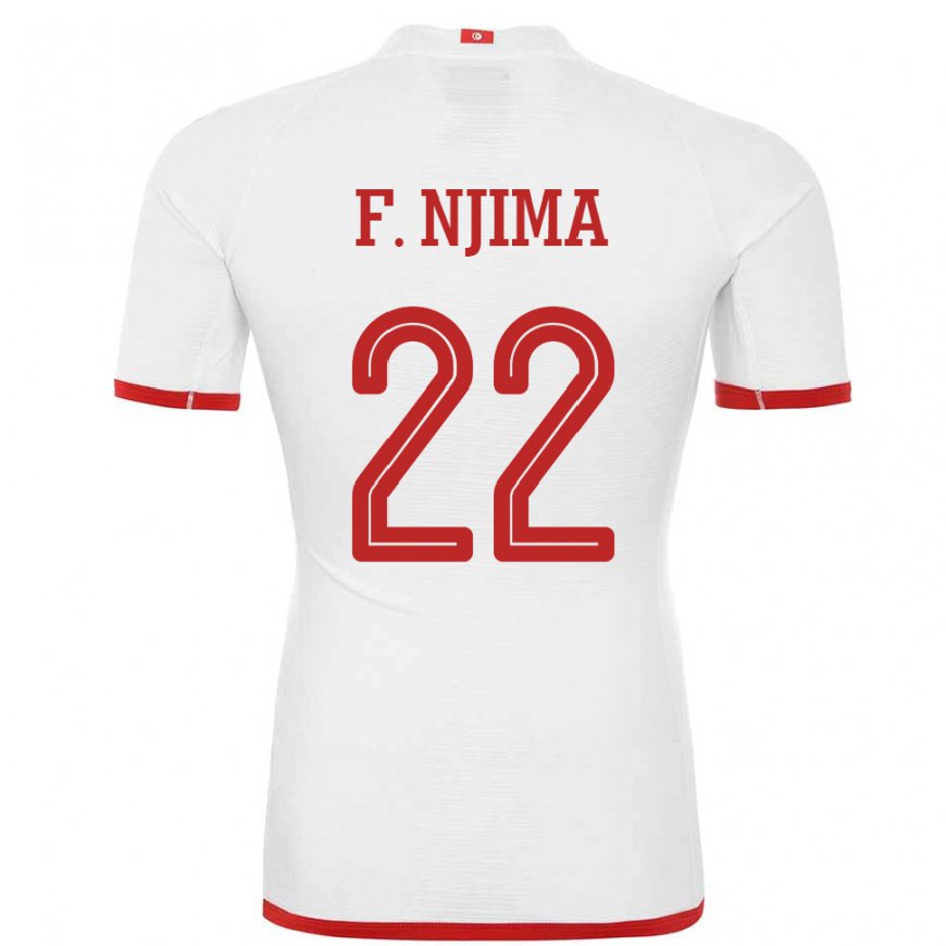 Kandiny Kinder Tunesische Firas Ben Njima #22 Weiß Auswärtstrikot Trikot 22-24 T-shirt Österreich