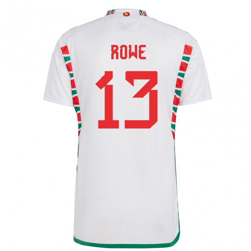 Kandiny Kinderen Welsh Rachel Rowe #13 Wit Uitshirt Uittenue 22-24 T-shirt