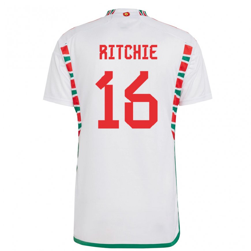 Kandiny Kinder Walisische Amelia Ritchie #16 Weiß Auswärtstrikot Trikot 22-24 T-shirt Österreich