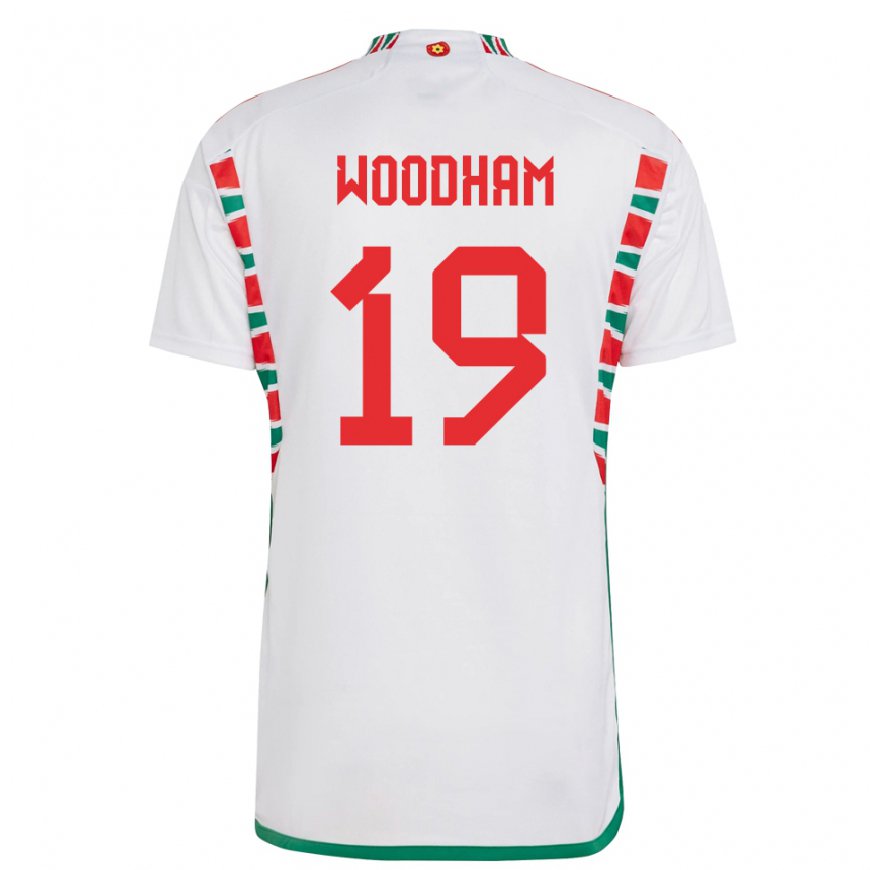 Kandiny Kinderen Welsh Lily Woodham #19 Wit Uitshirt Uittenue 22-24 T-shirt