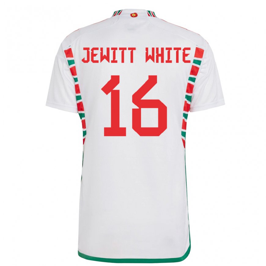 Kandiny Kinderen Welsh Harry Jewitt White #16 Wit Uitshirt Uittenue 22-24 T-shirt België