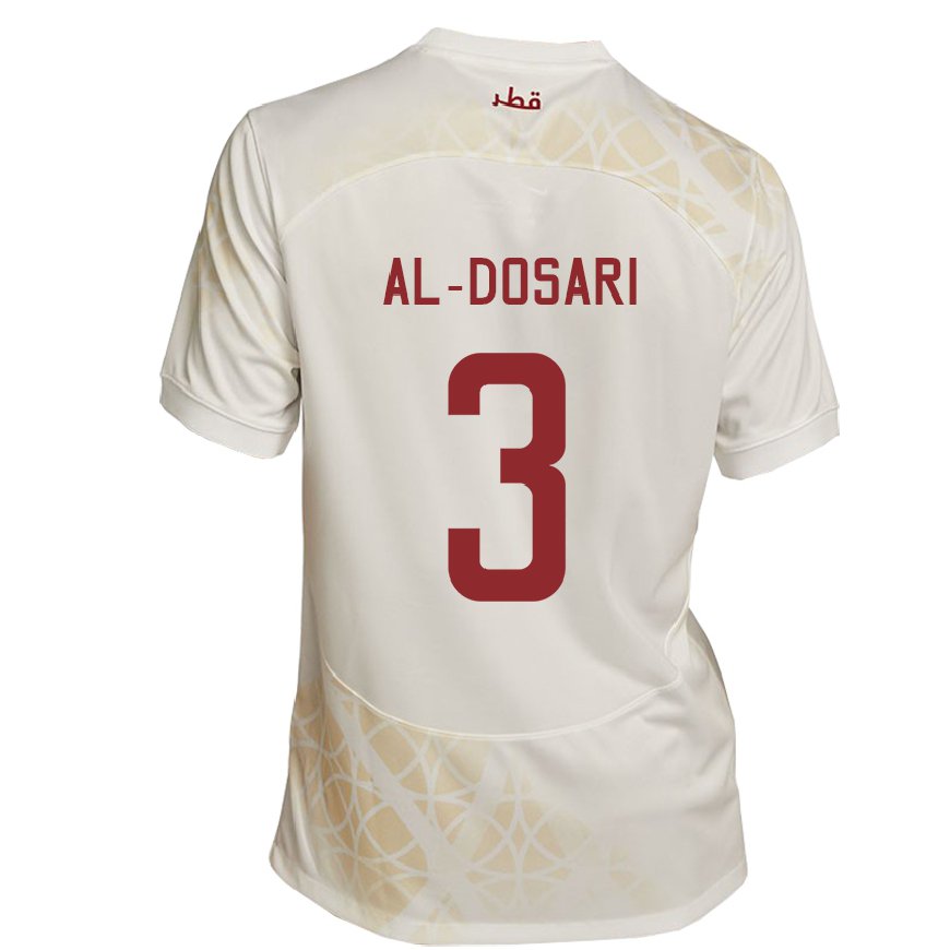 Kandiny Kinderen Qatarees Dana Al Dosari #3 Goud Beige Uitshirt Uittenue 22-24 T-shirt België