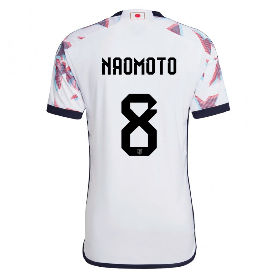 Kandiny Niño Camiseta Japón Hikaru Naomoto #8 Blanco 2ª Equipación 22-24 La Camisa