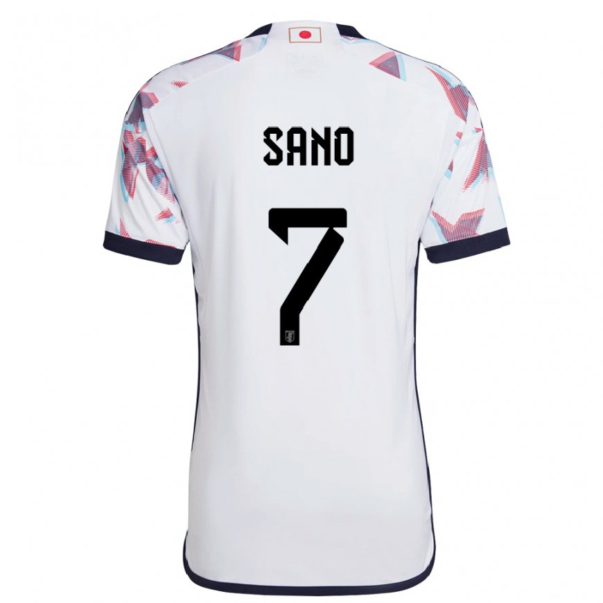 Kandiny Bambino Maglia Giappone Kodai Sano #7 Bianco Kit Gara Away 22-24 Maglietta