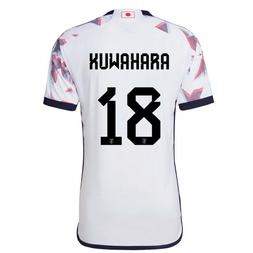 Kandiny Niño Camiseta Japón Rikuto Kuwahara #18 Blanco 2ª Equipación 22-24 La Camisa