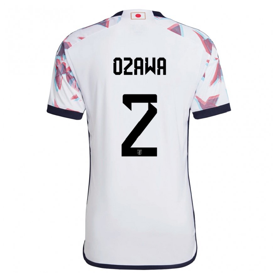 Kandiny Bambino Maglia Giappone Haruki Ozawa #2 Bianco Kit Gara Away 22-24 Maglietta