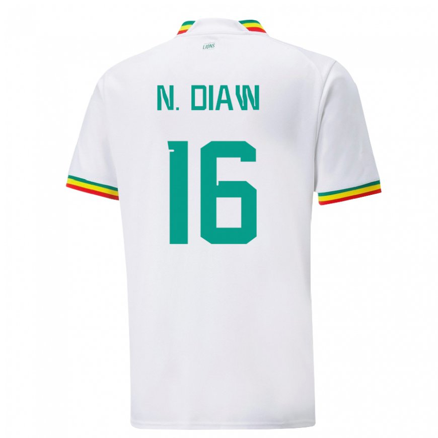 Kandiny Heren Senegalees Ndeye Meissa Diaw #16 Wit Thuisshirt Thuistenue 22-24 T-shirt België