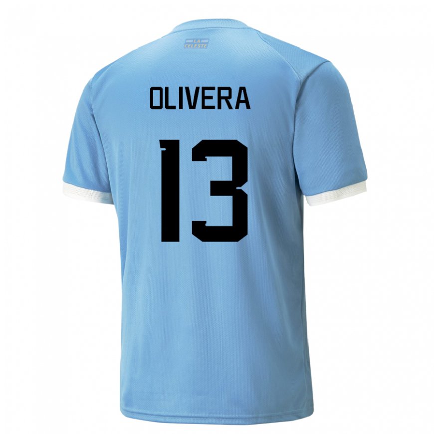 Kandiny Uomo Maglia Uruguay Sofia Olivera #13 Blu Kit Gara Home 22-24 Maglietta