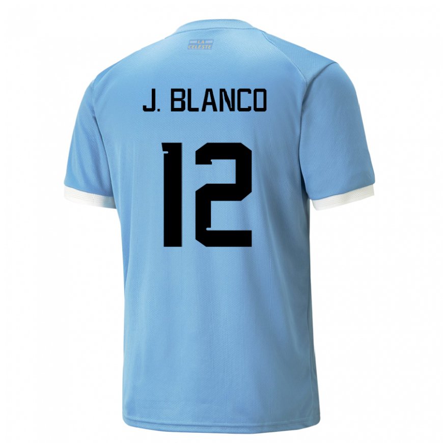 Kandiny Herren Uruguayische Juan Ignacio Blanco #12 Blau Heimtrikot Trikot 22-24 T-shirt Österreich