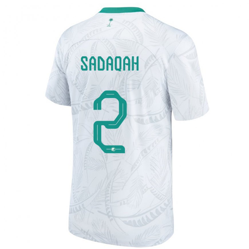 Kandiny Hombre Camiseta Arabia Saudita Bayan Sadaqah #2 Blanco 1ª Equipación 22-24 La Camisa