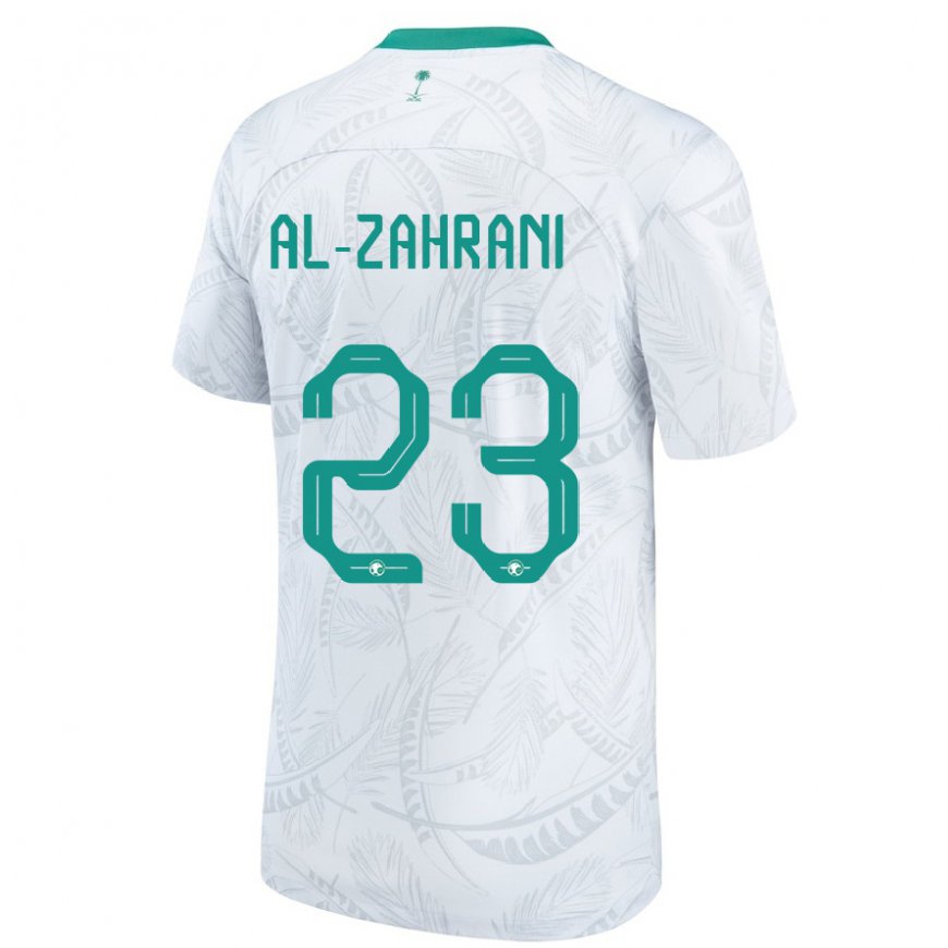 Kandiny Uomo Maglia Arabia Saudita Tahani Al Zahrani #23 Bianco Kit Gara Home 22-24 Maglietta