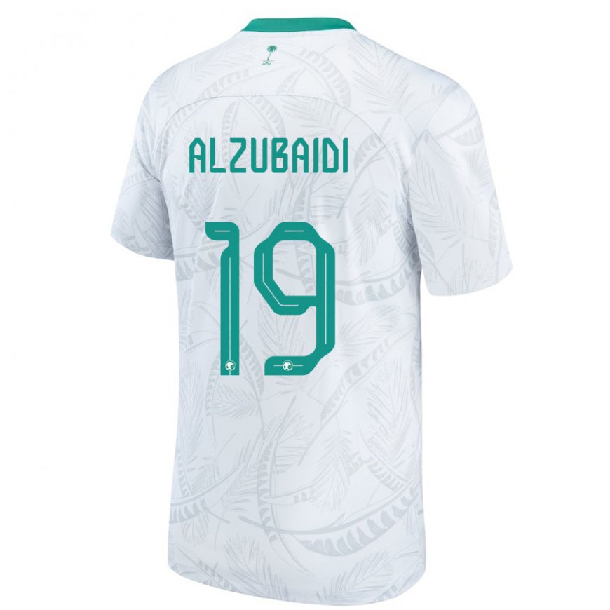 Kandiny Hombre Camiseta Arabia Saudita Yaseen Alzubaidi #19 Blanco 1ª Equipación 22-24 La Camisa