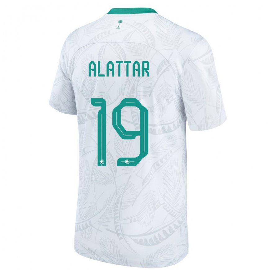 Kandiny Hombre Camiseta Arabia Saudita Ramiz Alattar #19 Blanco 1ª Equipación 22-24 La Camisa