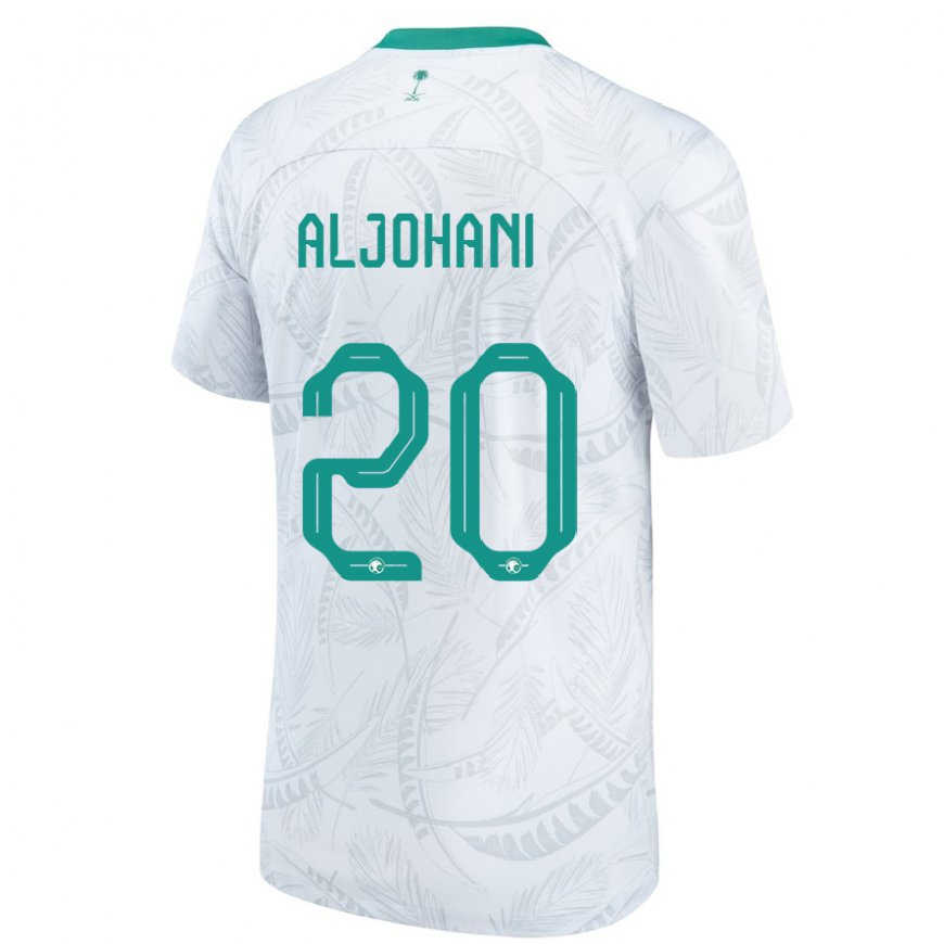 Kandiny Heren Saoedi-arabisch Ziyad Aljohani #20 Wit Thuisshirt Thuistenue 22-24 T-shirt België