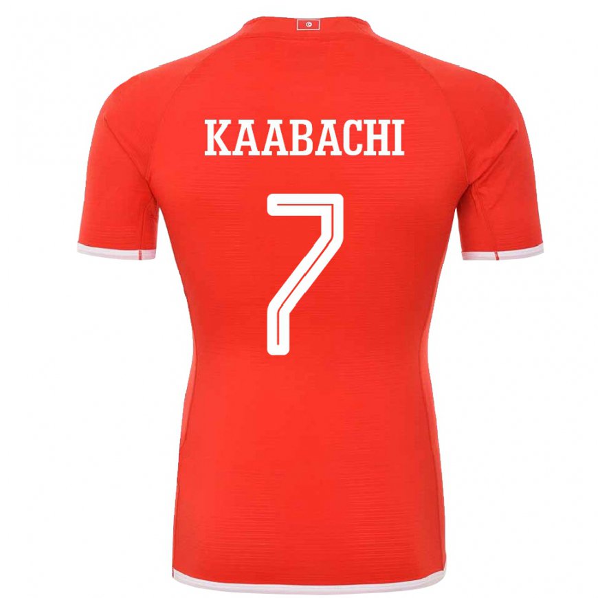 Kandiny Hombre Camiseta Túnez Ella Kaabachi #7 Rojo 1ª Equipación 22-24 La Camisa México