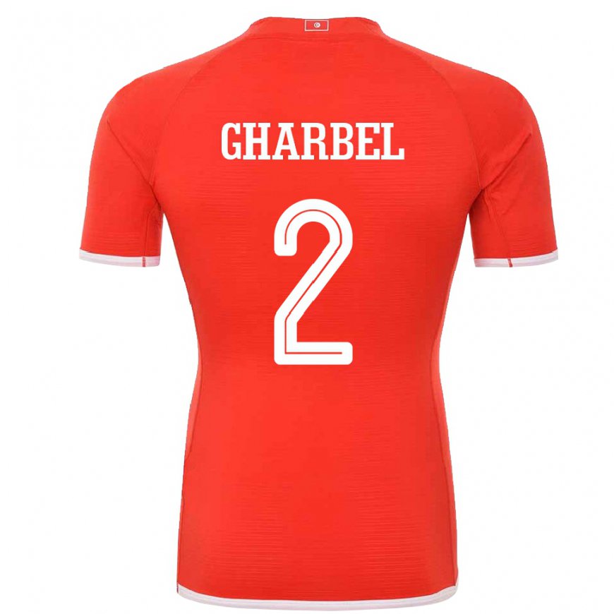 Kandiny Heren Tunesisch Mahmoud Gharbel #2 Rood Thuisshirt Thuistenue 22-24 T-shirt België