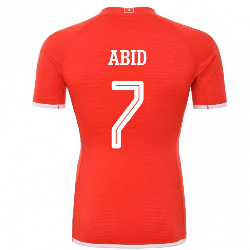 Kandiny Heren Tunesisch Aziz Abid #7 Rood Thuisshirt Thuistenue 22-24 T-shirt België