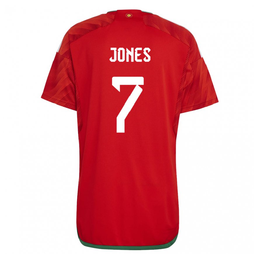 Kandiny Heren Welsh Emma Jones #7 Rood Thuisshirt Thuistenue 22-24 T-shirt België