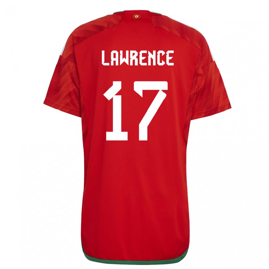 Kandiny Uomo Maglia Galles Nadia Lawrence #17 Rosso Kit Gara Home 22-24 Maglietta