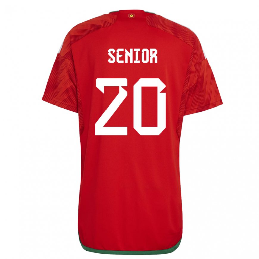 Kandiny Herren Walisische Matt Senior #20 Rot Heimtrikot Trikot 22-24 T-shirt Österreich