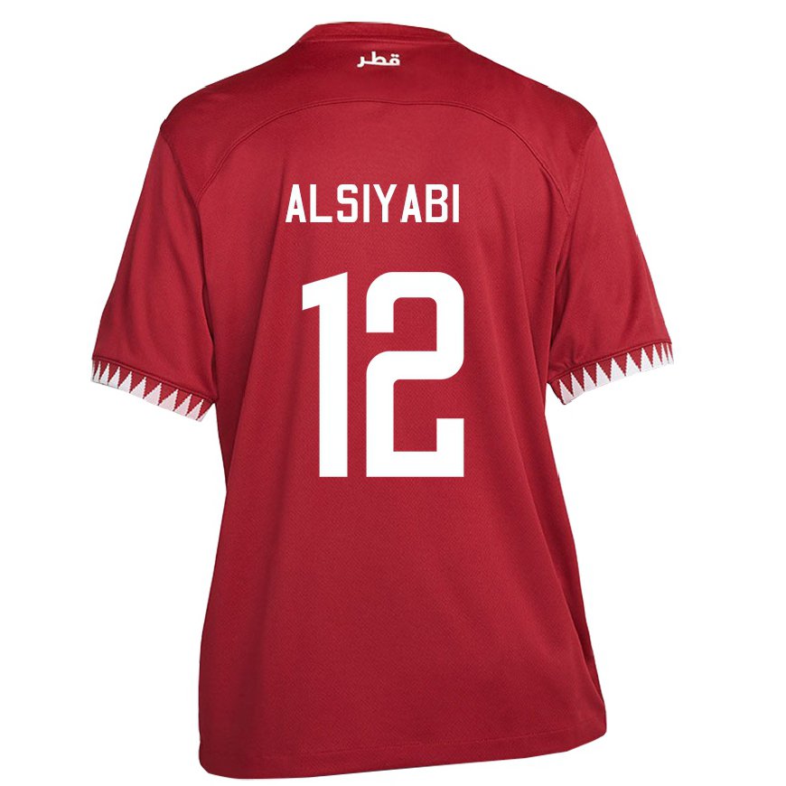 Kandiny Heren Qatarees Shaima Alsiyabi #12 Kastanjebruin Thuisshirt Thuistenue 22-24 T-shirt België