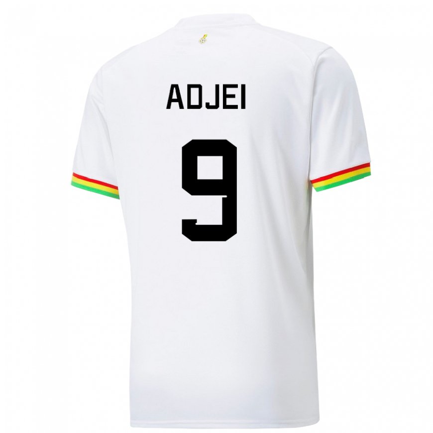 Kandiny Uomo Maglia Ghana Vivian Adjei #9 Bianco Kit Gara Home 22-24 Maglietta