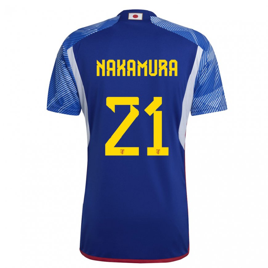 Kandiny Heren Japans Jiro Nakamura #21 Koningsblauw Thuisshirt Thuistenue 22-24 T-shirt