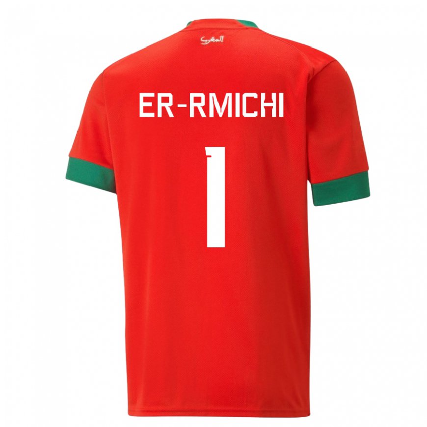 Kandiny Herren Marokkanische Khadija Er Rmichi #1 Rot Heimtrikot Trikot 22-24 T-shirt Österreich